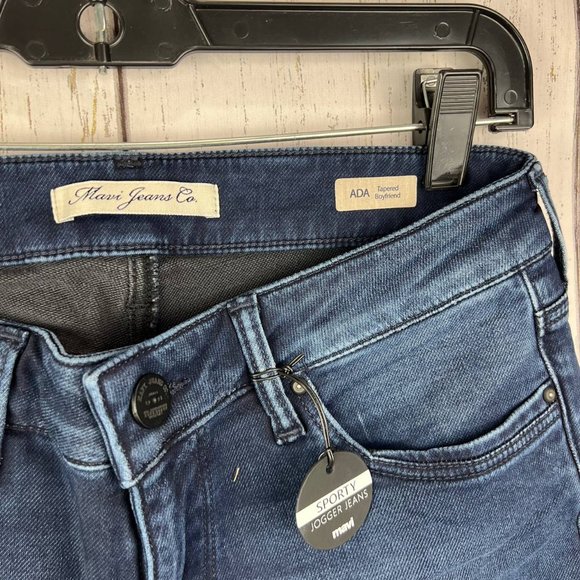 Mavi 27x25 Mid Rise Sporty Jogger Sexy Denim Jeans Pants Blue Women New - Picture 3 of 16